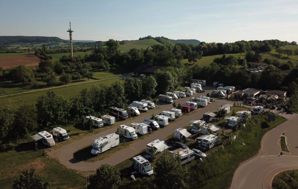 Der Wohnmobilpark in der Vogelperpektive